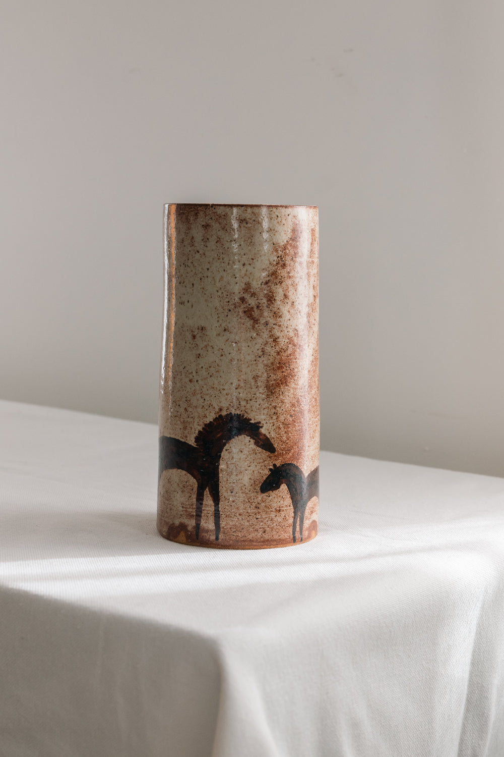 Horse Cylinder Vase