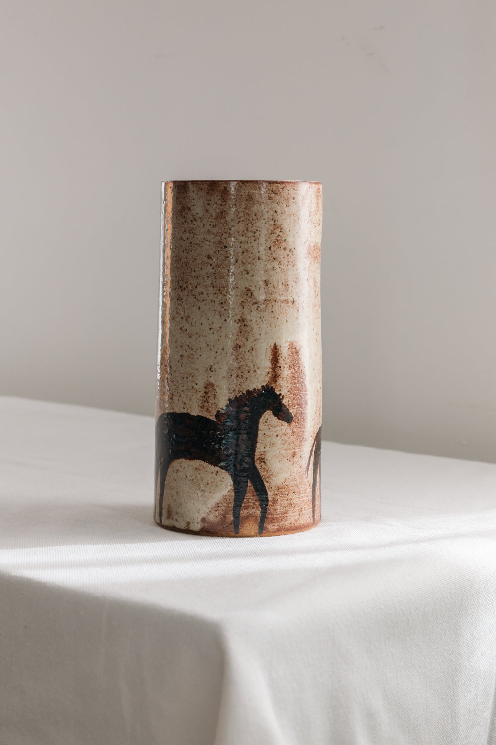 Horse Cylinder Vase